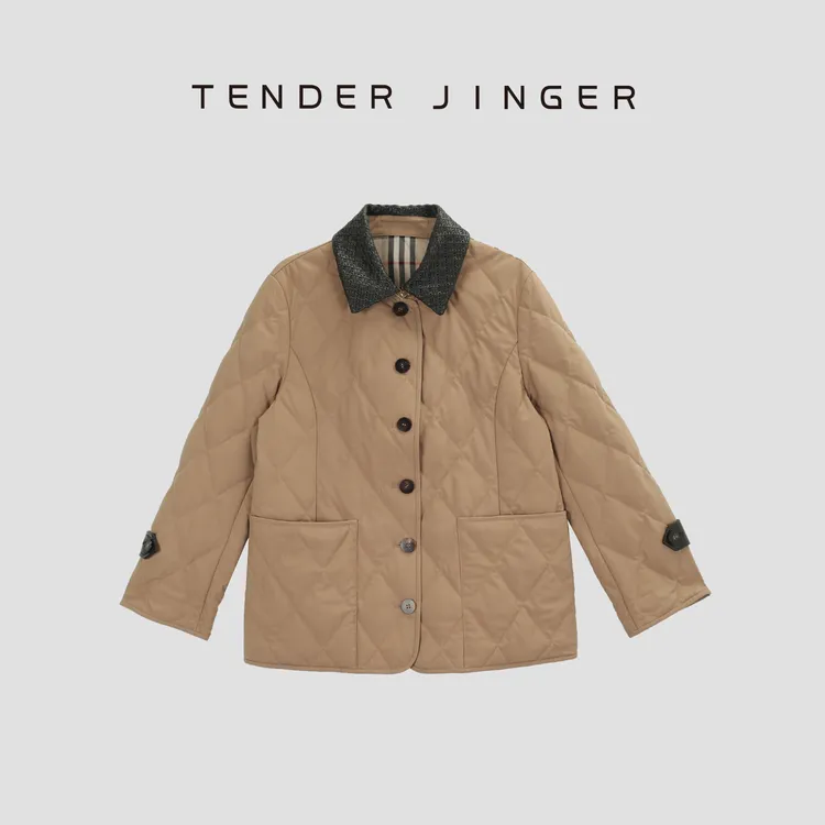 Tender Jinger【X有吾WU·D武学凯】复合编织皮领鹅绒服T53MDD41145