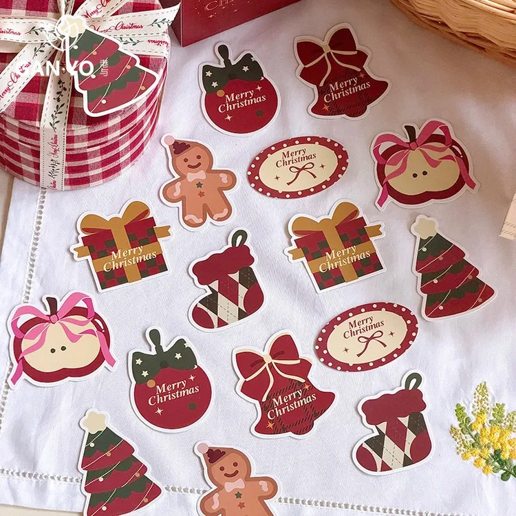 港与【2025圣诞】原创圣诞节卡片苹果盒圣诞树装饰花艺diy材料