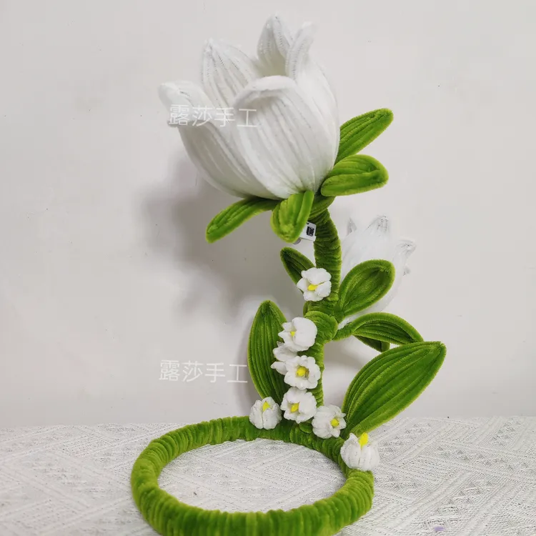 扭扭棒创意手工铃兰花灯DIY礼物材料包饰品摆件小夜灯送闺蜜亲友