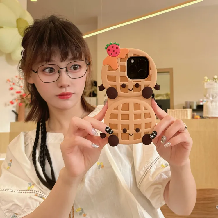 苹果|Jellycat华夫饼可爱适用iPhone16卡通女款创意15p硅胶手机壳