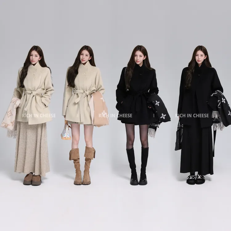 舒胡蕾 冬日千金【高定款】 休闲百搭显瘦韩版气质毛呢外套