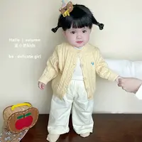 K25Q030女宝宝春秋装甜美针织开衫女童韩版休闲毛衣婴儿宽松外套