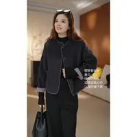 高级感气质双面色短款小香风羊毛大衣外套8087