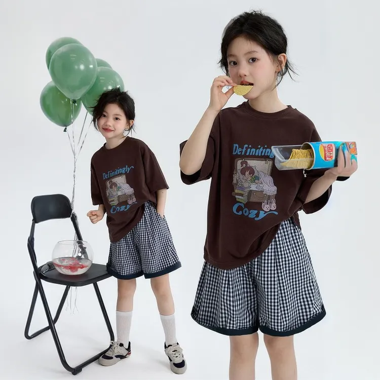 女童夏装2025新款洋气时髦套装大童女孩网红炸街夏季两件套儿童装