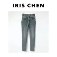 IRIS CHEN 德绒妖精裤 25秋冬“亲肤弹力棉”高腰修身牛仔裤25KZ875