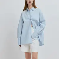 Fabrique【孙颖莎同款】刺绣宽松衬衫时尚百搭上衣小个子显瘦衬衣