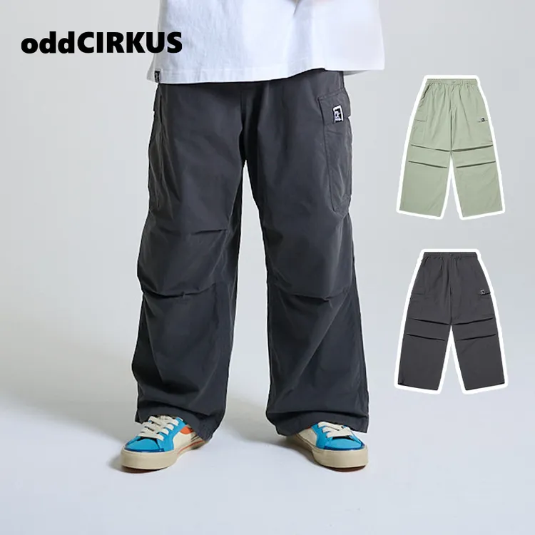 oddCIRKUS 日系街头休闲工装裤梭织宽松长裤男女同款直筒裤