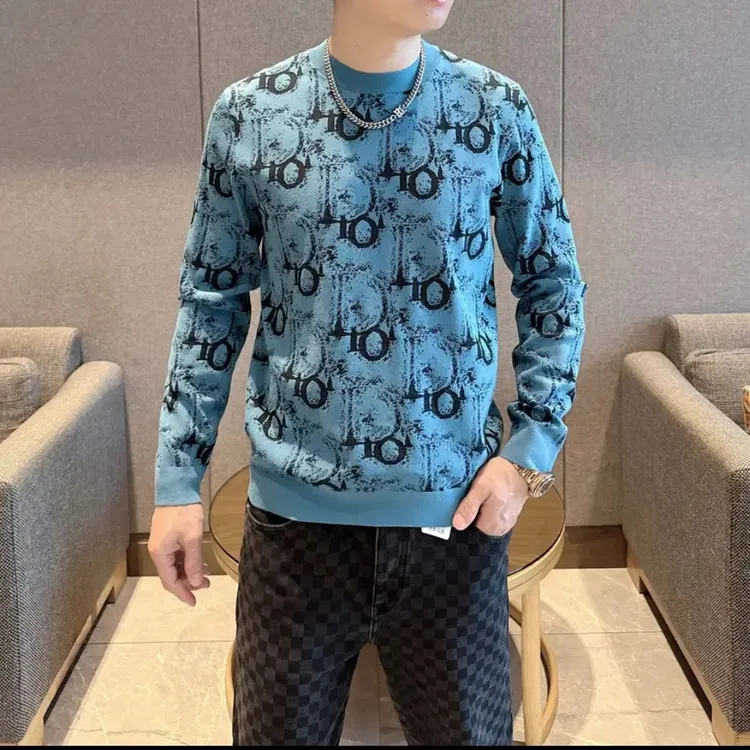 男士毛衣2025秋冬新款欧版男士轻奢高品质潮流针织衫套头圆领