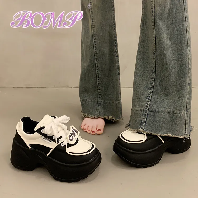 BOMP欧货厚底透气老爹鞋子女2025秋季新款轻便百搭增高休闲运动鞋