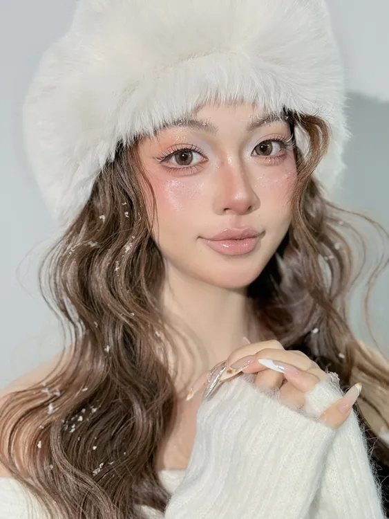 森汀网红圣诞仿真雪花粉贴脸饰品创意妆贴片冬季冻伤妆容雪花碎