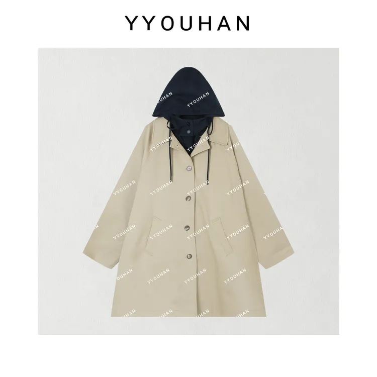 YYOUHAN 2025新款【反转梦境】极简风琥珀流光风女装风衣 2508C4960