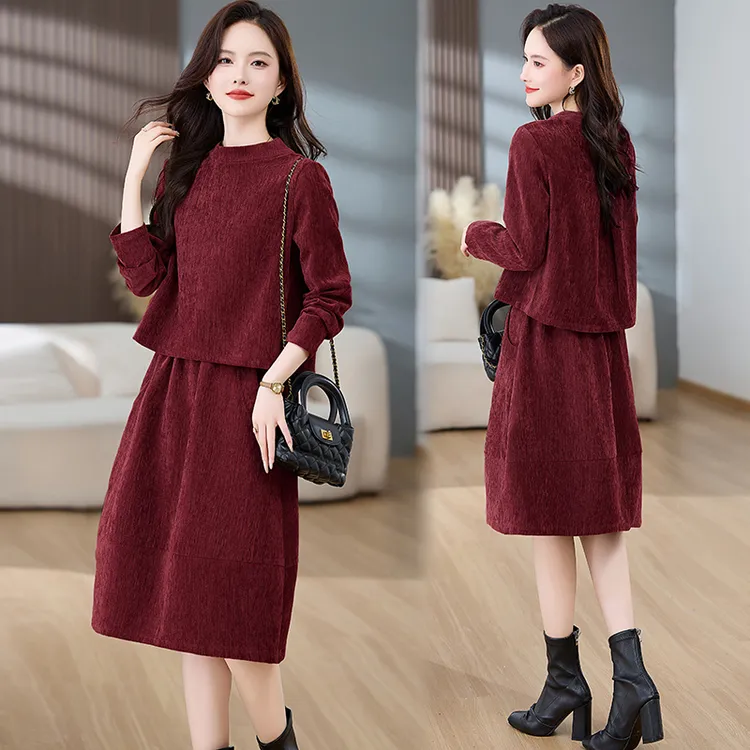 时尚套装女春装2025春天衣服女神范新款女人味上衣半身裙休闲套裙