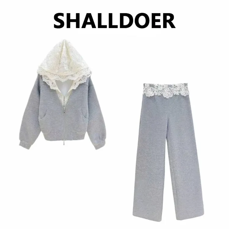 2025年春秋季新款韩版拼色设计感套装女洋气小众高级感潮流两件套