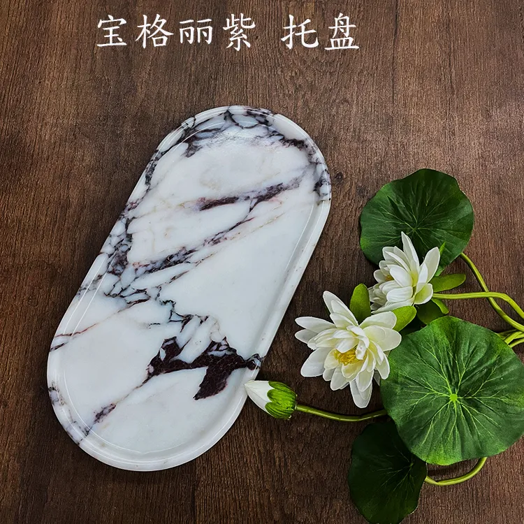 网红居家实用小物件大理石托盘轻奢高级感洗漱台首饰收纳装饰欧