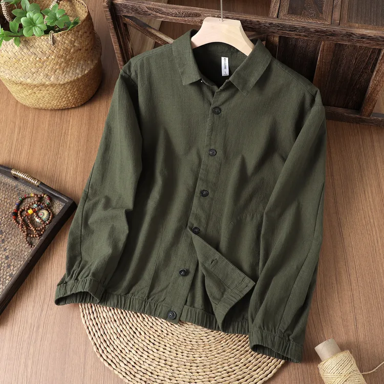 麻品合吉2025苎麻飞行夹克