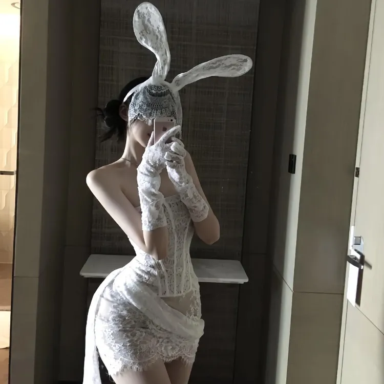 兔女郎*绝美重工万圣节服装性感连衣裙蕾丝温柔包臀兔女郎制服cos