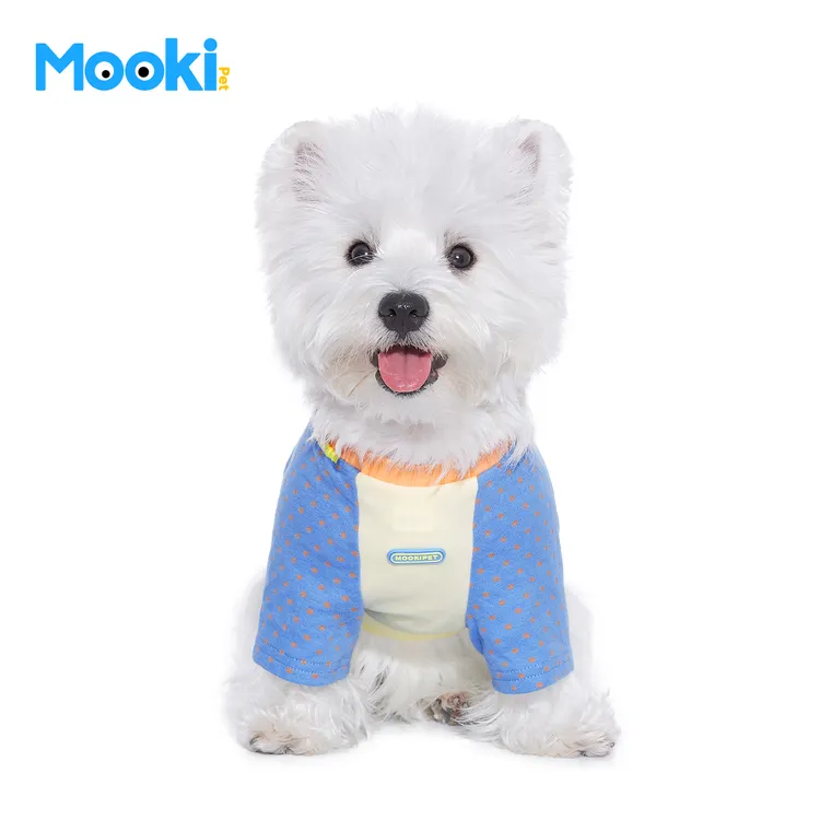 mookipet狗狗T恤秋季新款马尔济斯约克夏西施雪纳瑞小型犬T恤可爱