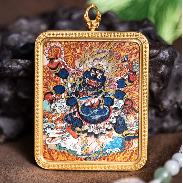 【33】大黑天【守护】【驱邪】【财富】【勇敢】【智慧】【健康】【权利】唐卡吊坠