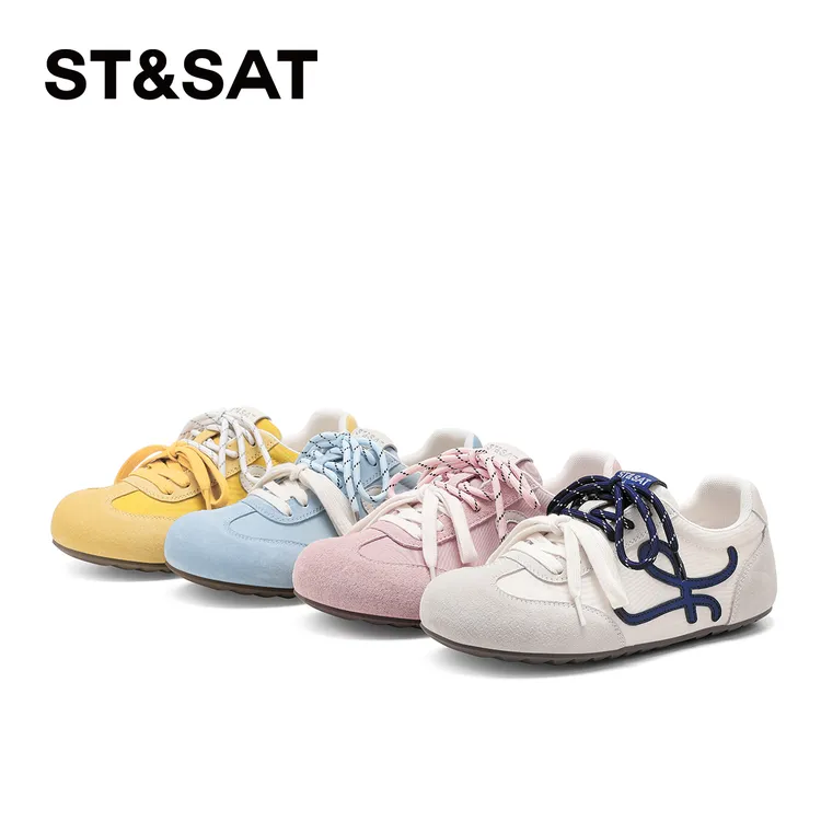 【舒适百搭】星期六春季德训鞋2025新款休闲健步女鞋透气增高阿甘鞋