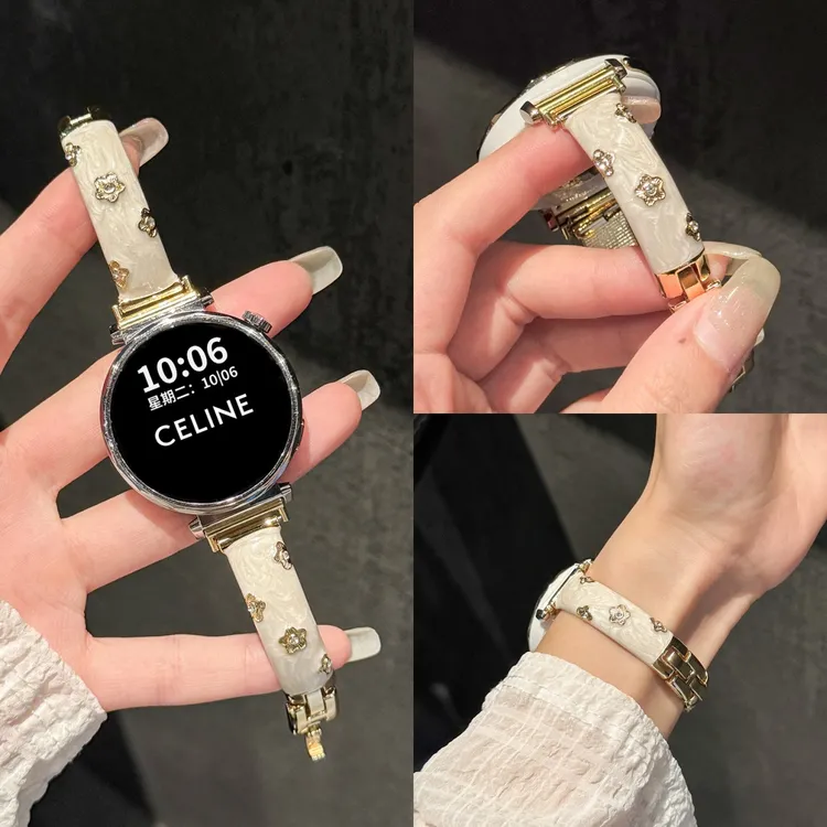 适用于华为手表表带gt6新款鎏金手镯链式watchgt5腕带gt4高级女款