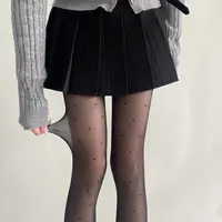 2024新品包芯丝提花丝袜纯欲风小圆点爱心超薄显瘦百搭打底袜