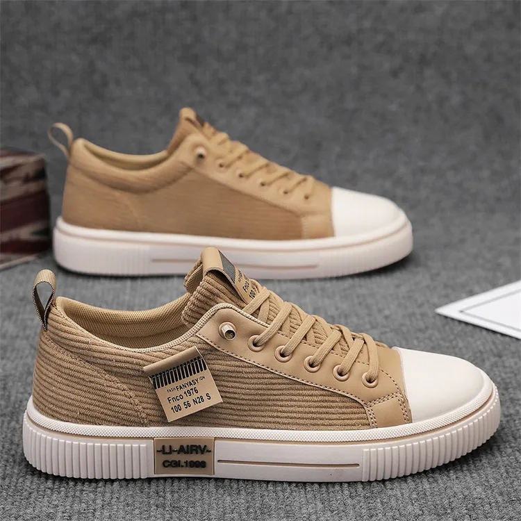 2025男士新款板鞋软底潮流休闲百搭透气男鞋子轻便时尚防臭运动鞋