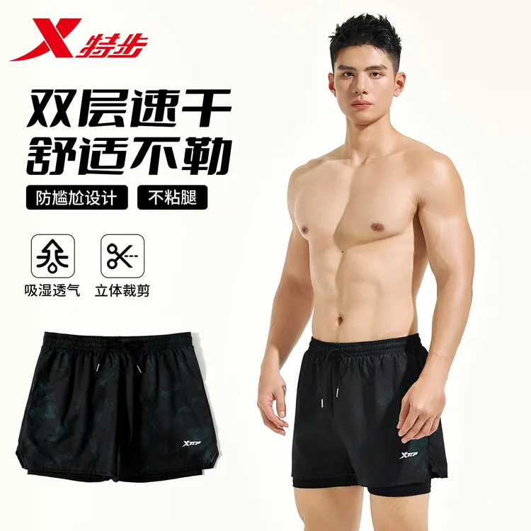 特步游泳裤男士防尴尬男生2025新款成人舒适泳裤男款爆款2025新款