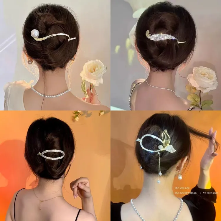 高级感扭扭夹大号发量多轻奢金属不易断一字夹百搭韩系发夹头饰