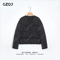 老琴私服【墨尔本】90白鸭绒圆领金属扣羽绒服外套女冬款 3726