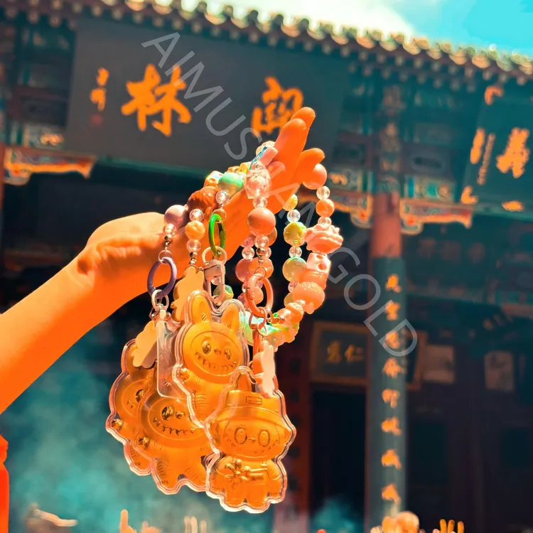 拉布布手机包包挂链KT猫黄金挂链
