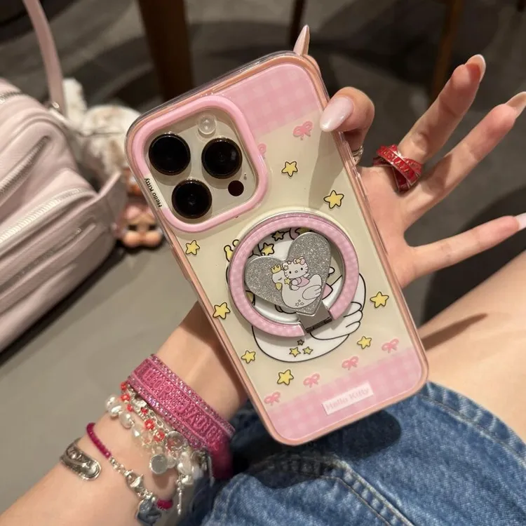 创意卡通大白鹅猫咪磁吸适用苹果16promax手机壳15pro保护套1413