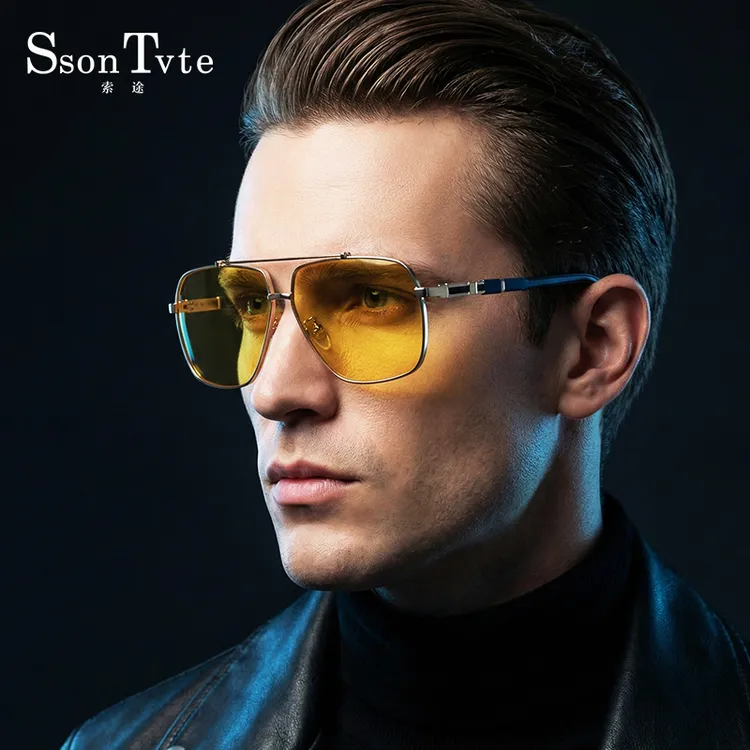 索途春节高清变色夜视太阳镜弹簧镜腿司机日夜两用防紫外线商品图