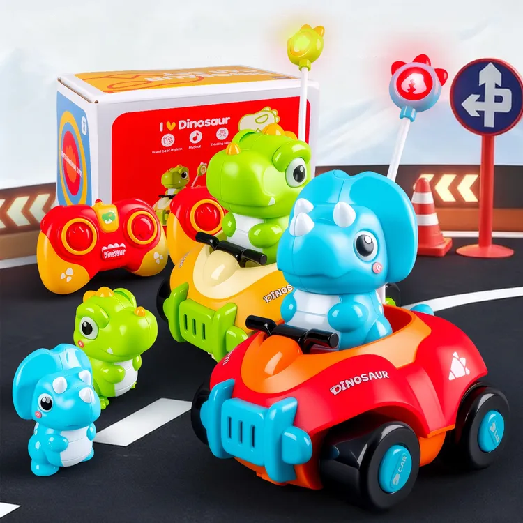 卡通电动恐龙遥控车宝宝玩具遥控车2-6岁男孩女孩竞技玩具礼物8