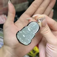 【上旭珠宝马哥推荐】天然翡翠A货蓝水观音吊坠 多样性发一件