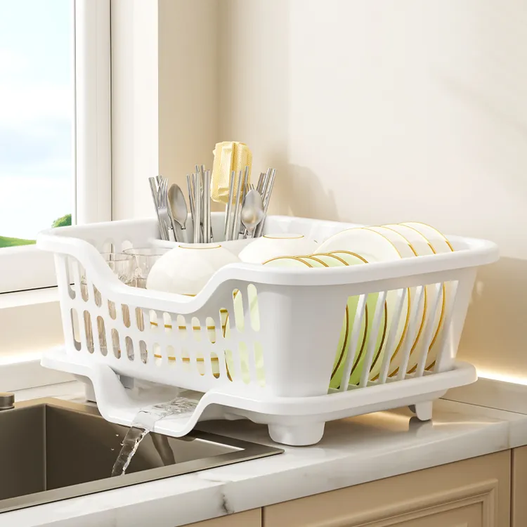 沥水碗盘架家用塑料碗筷收纳盒台面沥水篮碗架厨房置物架放碗餐具
