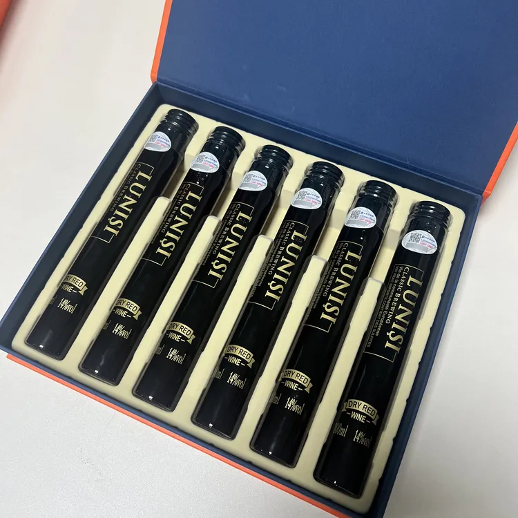 法国单管红酒礼盒装11度干白葡萄酒微醺晚安小酒伴手礼