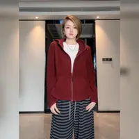 1512新款百搭简约休闲正肩显瘦德绒卫衣外套
