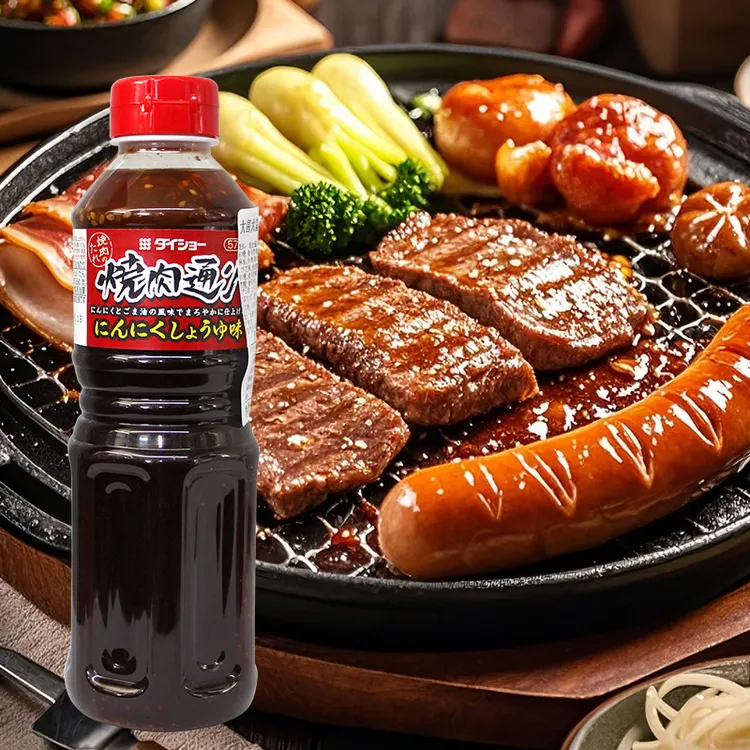 日本进口大逸昌大蒜酱油味烤肉调味汁烧烤烧肉汁蘸料腌料575g