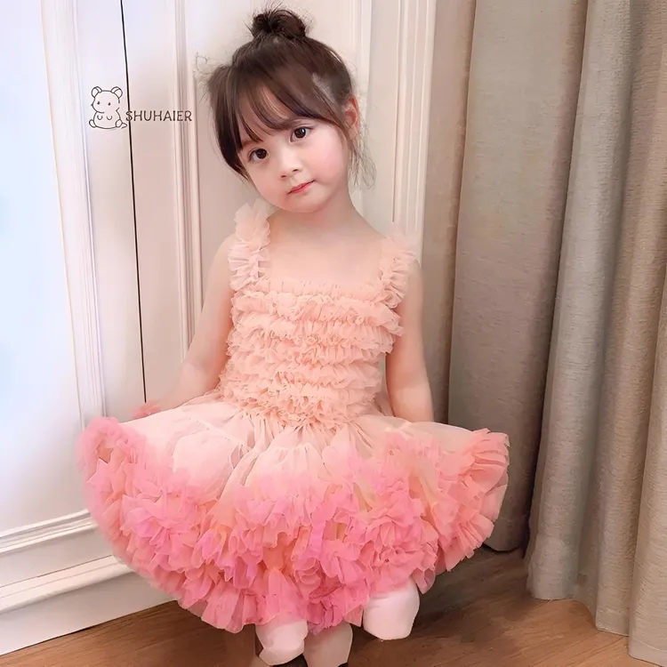 2025女童吊带tutu裙春夏礼服公主裙六一舞蹈蓬蓬连衣裙女小宝宝裙