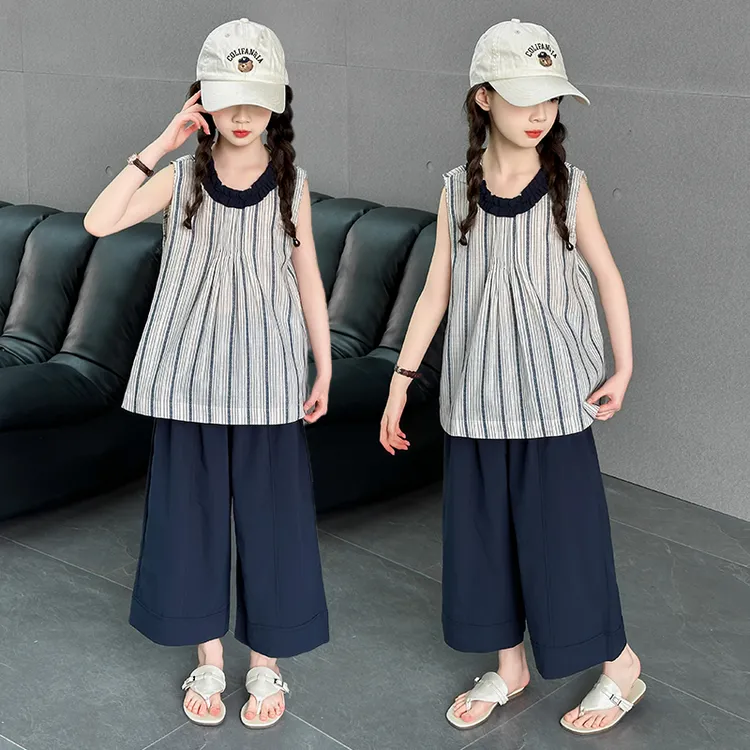 女童夏装套装2025年款衣服儿童夏季潮款小女孩休闲时髦洋气两件套