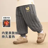 儿童加绒长裤女童宝宝冬季保暖裤婴儿冬装男童加厚休闲裤Y10316