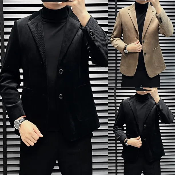 25秋季新款韩版修身男士高端定制欧货轻奢时尚西服外套上衣西装
