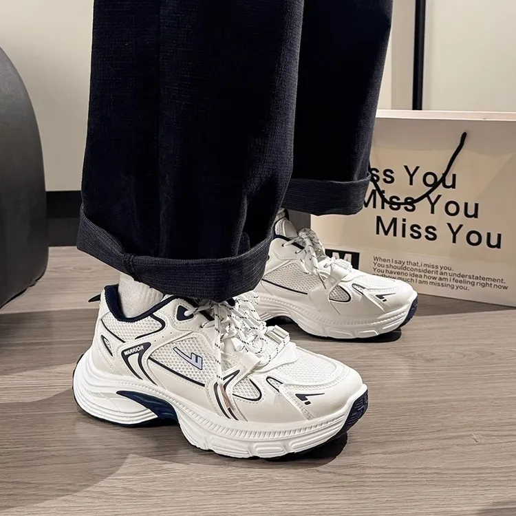 回力老爹鞋男款2025新款夏季男鞋透气小白鞋子厚底增高休闲运动鞋