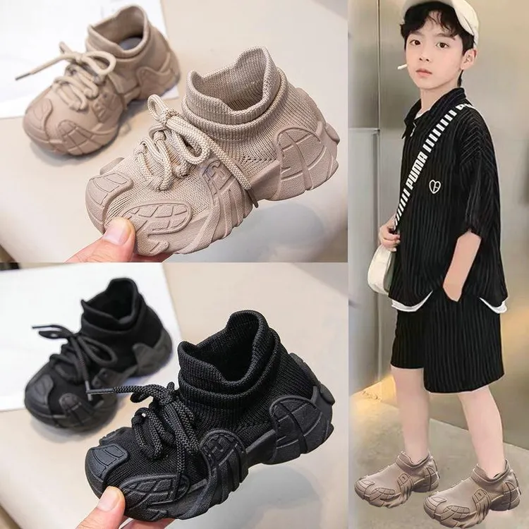 幼儿园室内鞋儿童袜子鞋男童针织一脚蹬女孩布鞋软底宝宝鞋子秋季