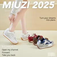 MIUZI谬姿 日系秋季新款多巴胺内增高阿甘鞋女潮休闲百搭德训鞋