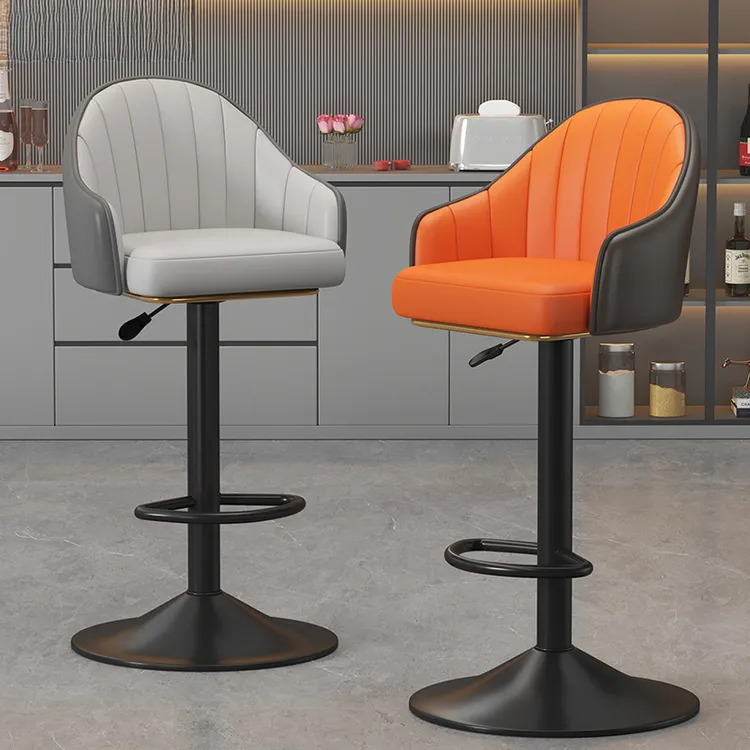 轻奢吧台椅升降旋转美甲椅家用前台坐椅收银台酒吧KTV高脚吧凳椅