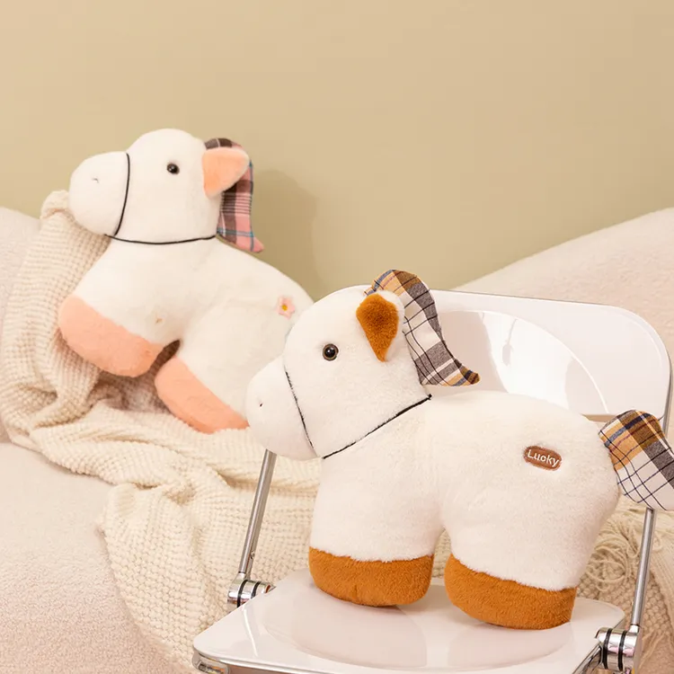 可爱小马毛绒玩具玩偶抱着睡觉公仔沙发抱枕送女生日礼物床上靠垫