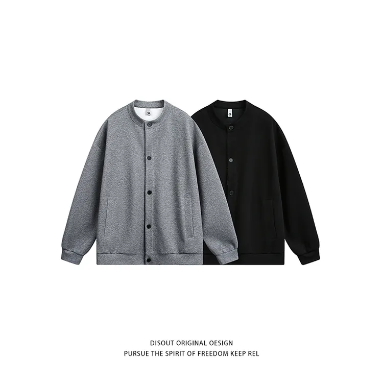 秋季新款单排扣开衫卫衣外套男宽松潮流时尚老钱风cleanfit外套