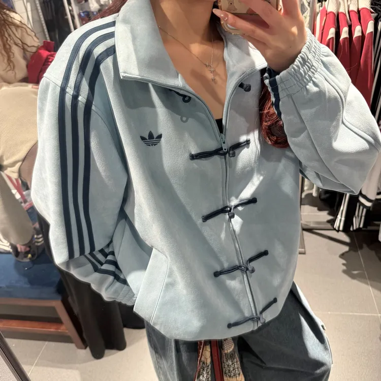 adidas时尚秋冬秋季休闲新中式唐装款式外套男女同款 KT3846全渠