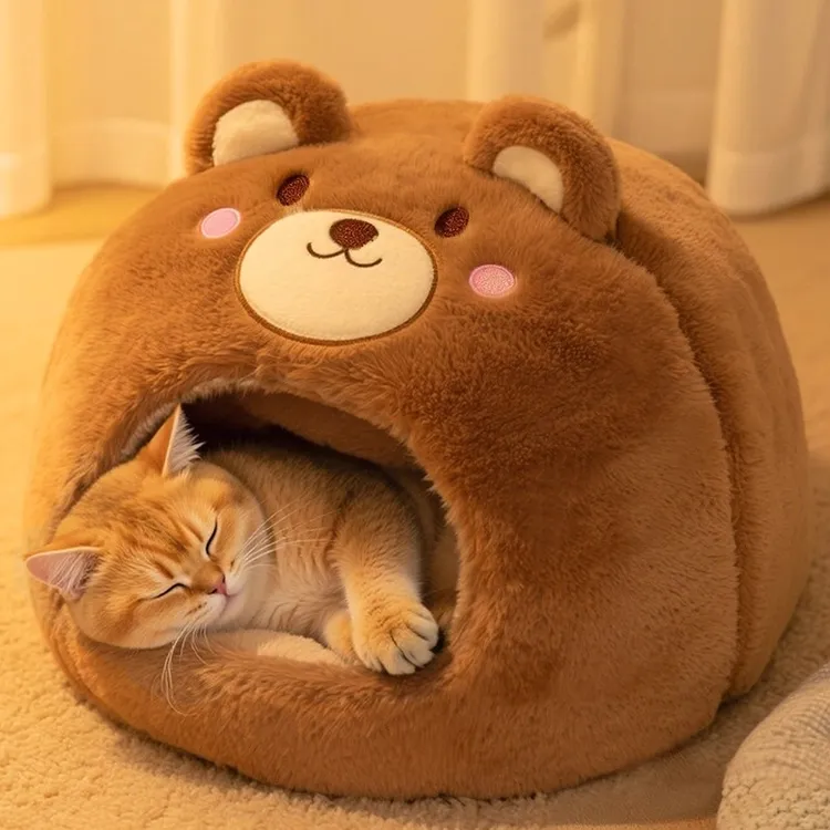 猫窝冬季保暖封闭式睡觉用狗窝四季宠物沙发猫床冬天猫咪房子